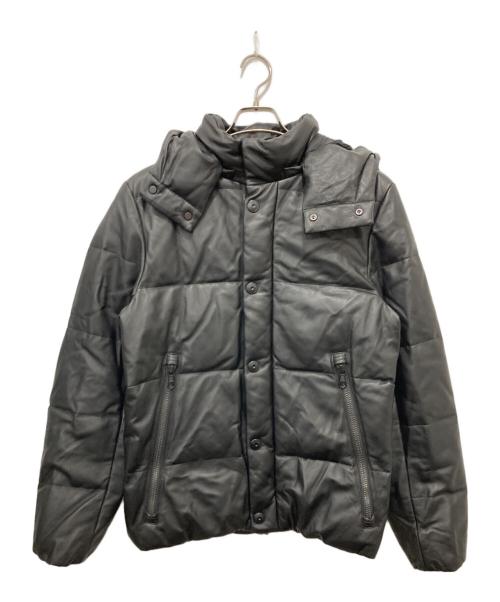 nano・universe（ナノ・ユニバース）nano・universe (ナノ・ユニバース) 西川ダウン　ラムレザーG2ダウン ブラック サイズ:Lの古着・服飾アイテム