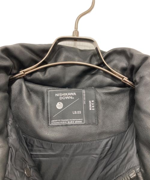 nano・universe（ナノ・ユニバース）nano・universe (ナノ・ユニバース) 西川ダウン　ラムレザーG2ダウン ブラック サイズ:Lの古着・服飾アイテム
