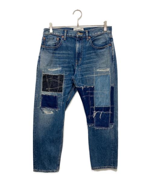 JUNYA WATANABE COMME des GARCONS（(ジュンヤワタナベ コムデギャルソン）JUNYA WATANABE COMME des GARCONS ((ジュンヤワタナベ コムデギャルソン) SLIM PATCHWORK JEANS インディゴ サイズ:Sの古着・服飾アイテム