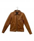 VANSONバンソン）の古着「レザージャケット」｜ブラウン