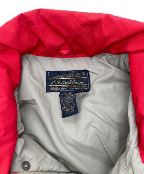 Eddie Bauer（エディーバウアー）Eddie Bauer (エディーバウアー) ダウンベスト ベージュ×レッド サイズ:XXLの古着・服飾アイテム