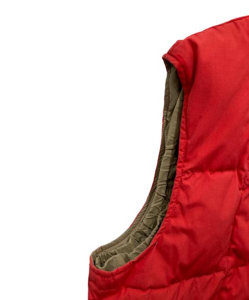 Eddie Bauer（エディーバウアー）Eddie Bauer (エディーバウアー) ダウンベスト ベージュ×レッド サイズ:XXLの古着・服飾アイテム