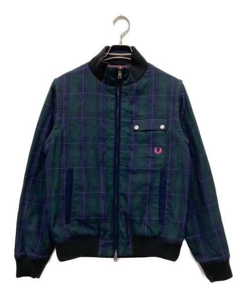 FRED PERRY（フレッドペリー）FRED PERRY (フレッドペリー) 4WAYリバーシブルブルゾン ボルドー×グリーン サイズ:Mの古着・服飾アイテム