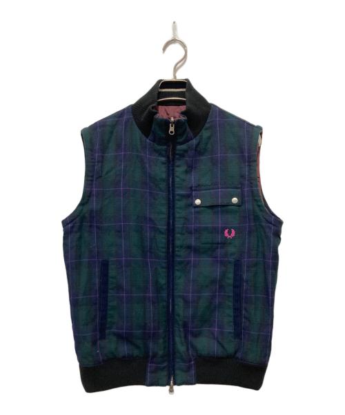 FRED PERRY（フレッドペリー）FRED PERRY (フレッドペリー) 4WAYリバーシブルブルゾン ボルドー×グリーン サイズ:Mの古着・服飾アイテム