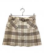 BURBERRY BLUE LABELバーバリーロンドンブルーレーベル）の古着「ミニスカート」｜ベージュ