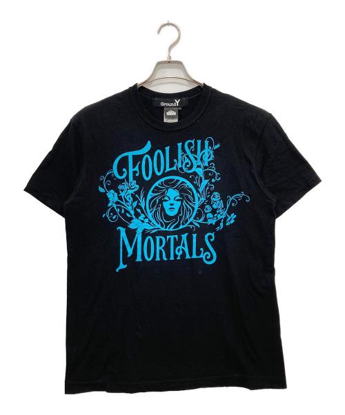 GROUND Y（グラウンドワイ）GROUND Y (グラウンドワイ) HAUNTED MANSION プリントTシャツ ブラック サイズ:3の古着・服飾アイテム