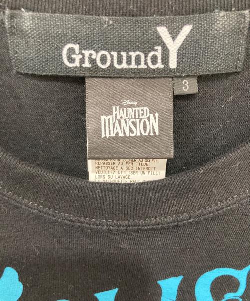 GROUND Y（グラウンドワイ）GROUND Y (グラウンドワイ) HAUNTED MANSION プリントTシャツ ブラック サイズ:3の古着・服飾アイテム