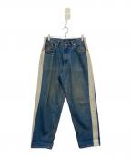 MARKWAREマーカウェア）の古着「サイドラインデニムパンツ」｜インディゴ