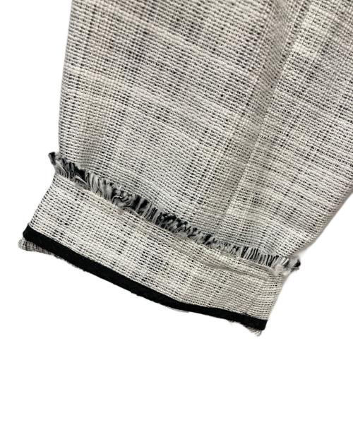 BALLSEY（ボールジィ）BALLSEY (ボールジィ) ロングスラブツイード クルーネックジャケット グレー サイズ:36の古着・服飾アイテム