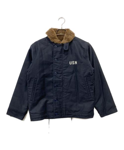HOUSTON（ヒューストン）HOUSTON (ヒューストン) N-1 DECK JACKET ネイビー サイズ:34の古着・服飾アイテム
