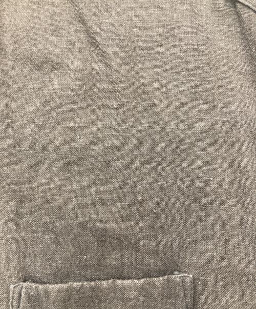 nestrobe confect（ネストローブ コンフェクト）nestrobe confect (ネストローブ コンフェクト) 起毛リネンバンドカラーシャツ ブラウン サイズ:5の古着・服飾アイテム