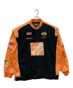 CHASEチェイス）の古着「レーシングジャケット」｜ブラック×オレンジ