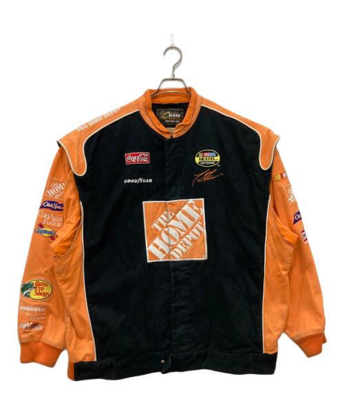 CHASE（チェイス）CHASE (チェイス) レーシングジャケット ブラック×オレンジ サイズ:3XLの古着・服飾アイテム