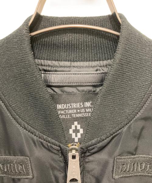 ALPHA（アルファ）ALPHA (アルファ) MARCELO BURLON (マルセロバーロン) ワッペンボンバージャケット ブラック サイズ:Ｍの古着・服飾アイテム