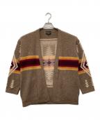 PENDLETONペンドルトン）の古着「ノーカラーカーディガン」｜ブラウン
