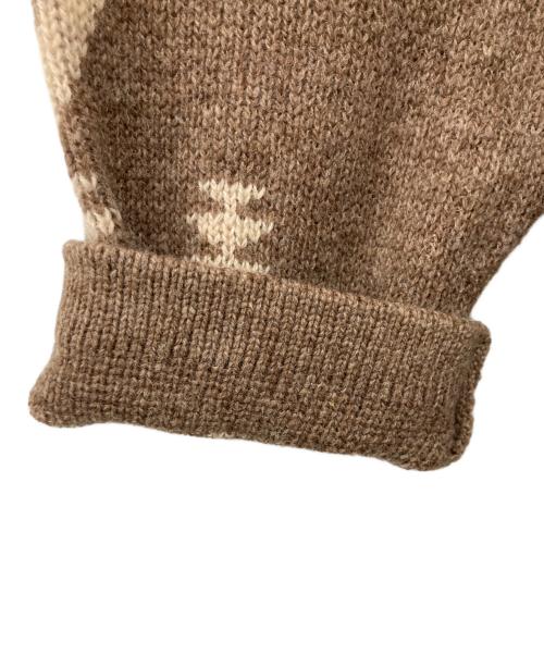 PENDLETON（ペンドルトン）PENDLETON (ペンドルトン) ノーカラーカーディガン ブラウン サイズ:Mの古着・服飾アイテム