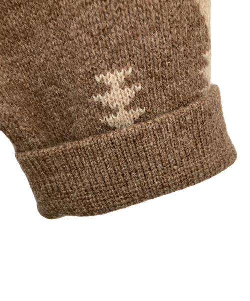 PENDLETON（ペンドルトン）PENDLETON (ペンドルトン) ノーカラーカーディガン ブラウン サイズ:Mの古着・服飾アイテム