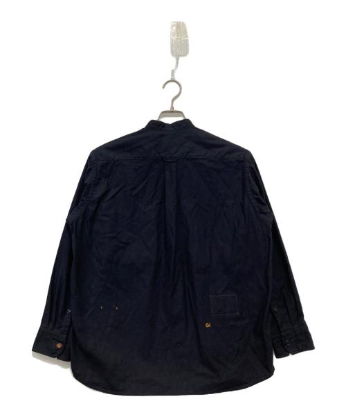 45R（フォーティファイブ・アール）45R (フォーティファイブ・アール) 薄バックサテンの908ニームシャツ ネイビー サイズ:2の古着・服飾アイテム