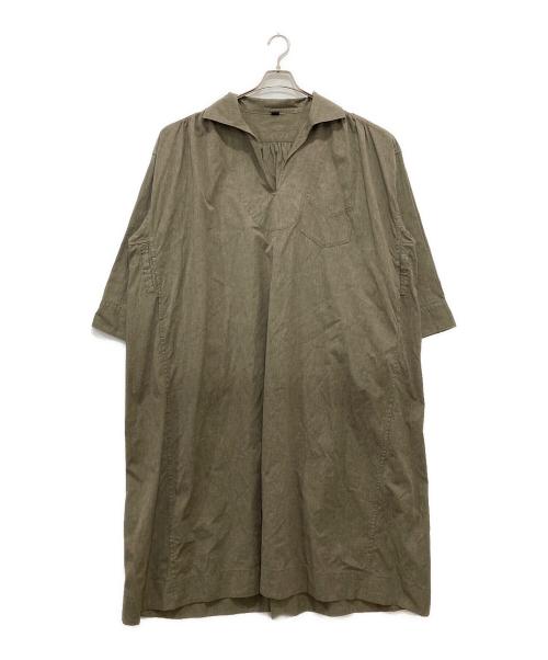 45R（フォーティファイブ・アール）45R (フォーティファイブ・アール) 撚杢平のテントドレス ベージュ サイズ:　の古着・服飾アイテム