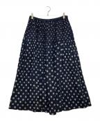 45Rフォーティファイブ・アール）の古着「ふわふわ二重織ドットプリントのティアードスカート」｜ネイビー