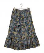 45Rフォーティファイブ・アール）の古着「ダンガリーカディフルールシャンブルプリントのラッパーパンツ」｜ネイビー