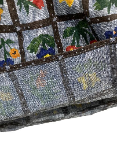 45R（フォーティファイブ・アール）45R (フォーティファイブ・アール) ダンガリーカディフルールシャンブルプリントのラッパーパンツ ネイビー サイズ:2の古着・服飾アイテム