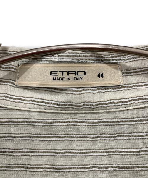 ETRO（エトロ）ETRO (エトロ) ピンタック刺繍シャツ グレー サイズ:44の古着・服飾アイテム
