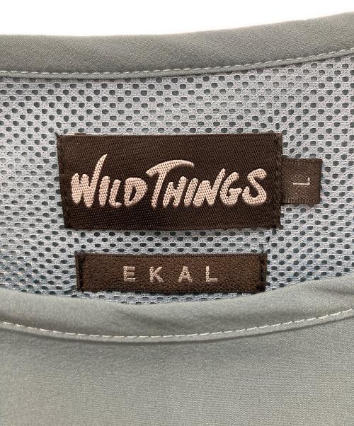 WILD THINGS（ワイルドシングス）WILD THINGS (ワイルドシングス) EKAL (エカル) エラスティックナイロンTシャツ ブルー サイズ:Lの古着・服飾アイテム