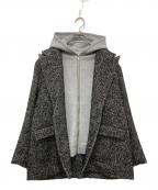 Mila Owenミラオーウェン）の古着「フードドッキングシングルブレストジャケット」｜ブラック