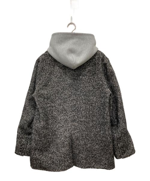 Mila Owen（ミラオーウェン）Mila Owen (ミラオーウェン) フードドッキングシングルブレストジャケット ブラックの古着・服飾アイテム