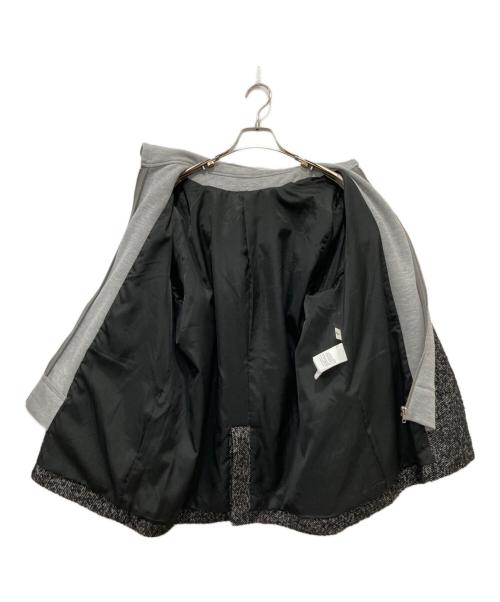 Mila Owen（ミラオーウェン）Mila Owen (ミラオーウェン) フードドッキングシングルブレストジャケット ブラックの古着・服飾アイテム