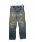 LEVI'S（リーバイス）の古着「ダメージデニムパンツ/501xx/ボタン裏524/USA製」｜インディゴ