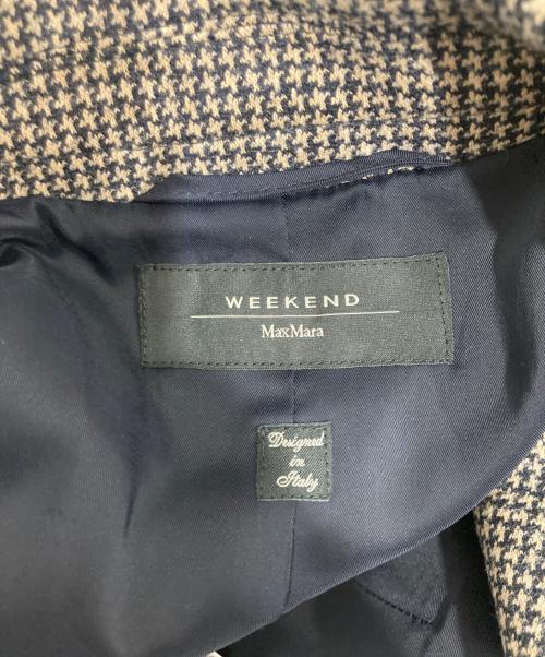 Max Mara WEEK END LINE（マックスマーラ ウイークエンドライン）Max Mara WEEK END LINE (マックスマーラ ウイークエンドライン) テーラードジャケット ベージュ×ブラック サイズ:42の古着・服飾アイテム