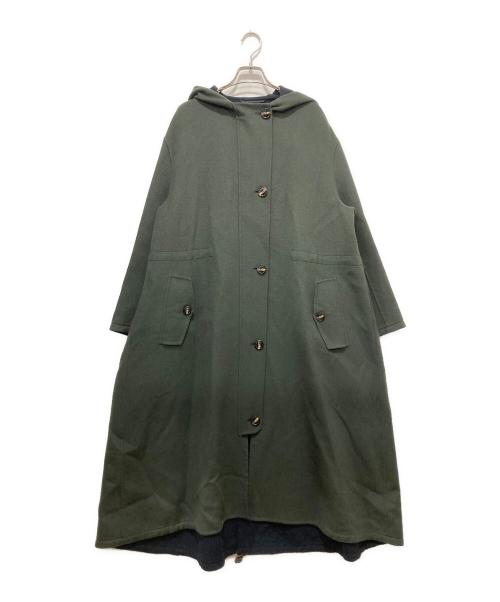 Max Mara WEEK END LINE（マックスマーラ ウイークエンドライン）Max Mara WEEK END LINE (マックスマーラ ウイークエンドライン) ダブルフェイスフーデッドリバーコート オリーブ サイズ:42の古着・服飾アイテム