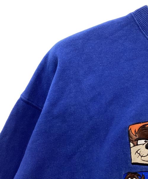 WARNER BROS（ワーナーブラザース）WARNER BROS (ワーナーブラザース) クルーネックスウェット ブルー サイズ:XXLの古着・服飾アイテム