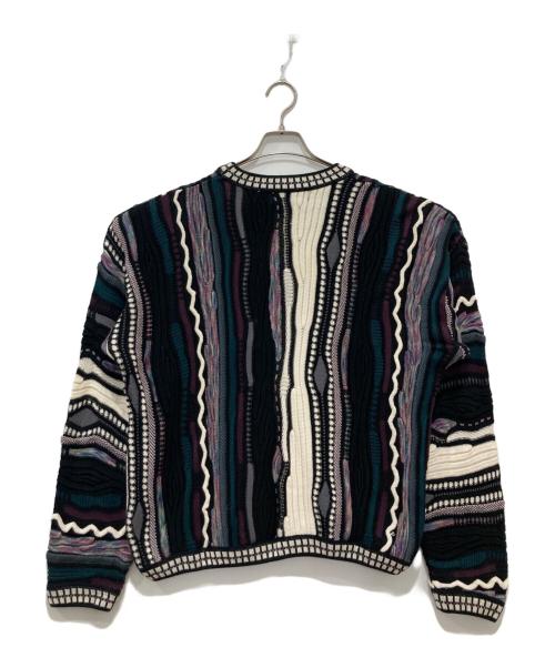 TUNDRA（ツンドラ）TUNDRA (ツンドラ) 3Dニット ブラック×パープル サイズ:Lの古着・服飾アイテム