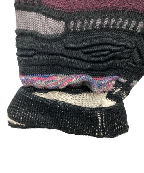 TUNDRA（ツンドラ）TUNDRA (ツンドラ) 3Dニット ブラック×パープル サイズ:XLの古着・服飾アイテム