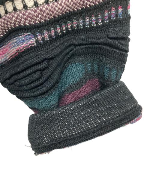 TUNDRA（ツンドラ）TUNDRA (ツンドラ) 3Dニット ブラック×パープル サイズ:XLの古着・服飾アイテム