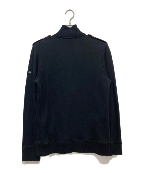 BURBERRY BLACK LABEL（バーバリーブラックレーベル）BURBERRY BLACK LABEL (バーバリーブラックレーベル) ハーフボタンスウェット ブラック サイズ:3の古着・服飾アイテム