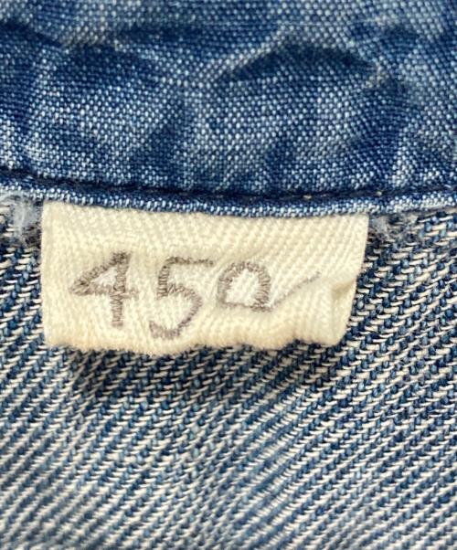 45R（フォーティファイブ・アール）45R (フォーティファイブ・アール) 45R プチデニム×レースのタックブラウス(加工) インディゴ サイズ:　の古着・服飾アイテム