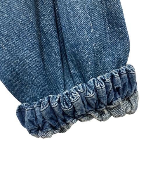 45R（フォーティファイブ・アール）45R (フォーティファイブ・アール) 45R プチデニム×レースのタックブラウス(加工) インディゴ サイズ:　の古着・服飾アイテム