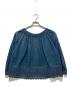 45R（フォーティファイブ・アール）の古着「45R プチデニム×レースのタックブラウス(加工)」｜インディゴ