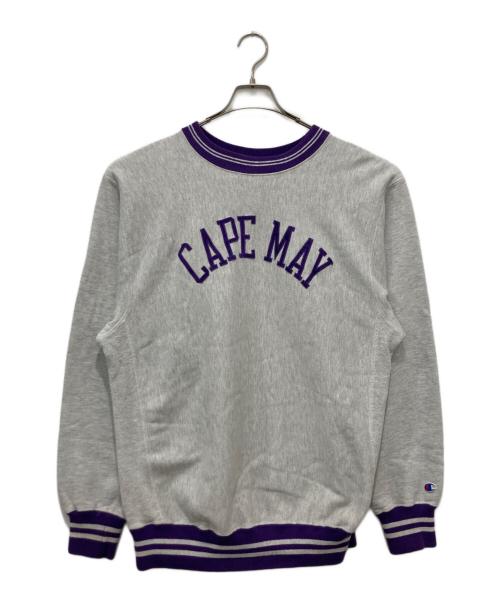 Champion（チャンピオン）Champion (チャンピオン) クルーネックスウェット/刺繍タグ/90’s グレー×パープル サイズ:XLの古着・服飾アイテム