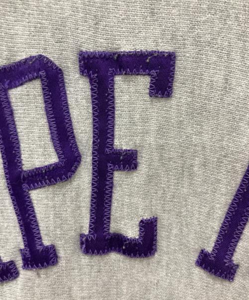 Champion（チャンピオン）Champion (チャンピオン) クルーネックスウェット/刺繍タグ/90’s グレー×パープル サイズ:XLの古着・服飾アイテム
