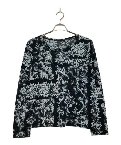 Y's COMPOSITION: SEE ATTACHED LABEL（ワイズコンポジション シーアタッチドレーベル）Y's COMPOSITION: SEE ATTACHED LABEL (ワイズコンポジション シーアタッチドレーベル) 総柄ブラウス グレー×ブラック サイズ:2の古着・服飾アイテム
