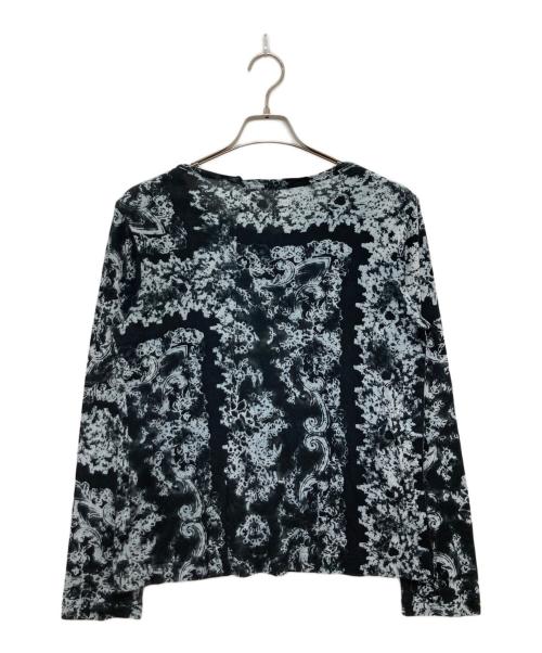 Y's COMPOSITION: SEE ATTACHED LABEL（ワイズコンポジション シーアタッチドレーベル）Y's COMPOSITION: SEE ATTACHED LABEL (ワイズコンポジション シーアタッチドレーベル) 総柄ブラウス グレー×ブラック サイズ:2の古着・服飾アイテム