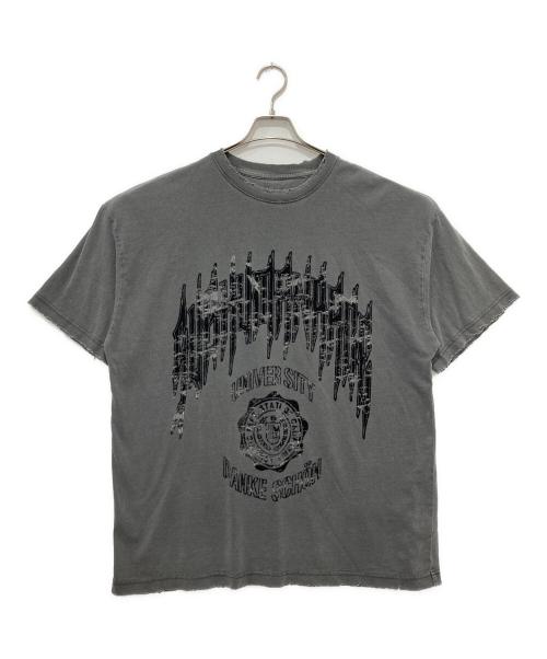DANKE SCHON（ダンケ シェーン）DANKE SCHON (ダンケ シェーン) PIGMENT COLLEGE S/S TEE ブラック サイズ:下記参照の古着・服飾アイテム