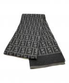 FENDIフェンディ）の古着「ズッカ柄マフラー」｜グレー