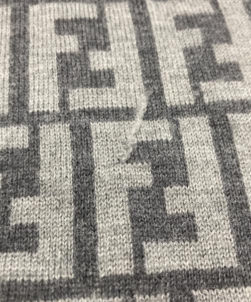 FENDI（フェンディ）FENDI (フェンディ) ズッカ柄マフラー グレーの古着・服飾アイテム