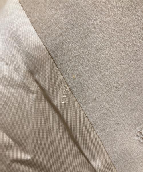 MaxMara（マックスマーラ）MaxMara (マックスマーラ) フォックスファーカシミヤ混コート ベージュ サイズ:38の古着・服飾アイテム